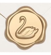UNIQOOO Wax Seal Stickers - Vintage Swan Wedding Invitation Envelope Seal Stickers, 50 Pcs Self-A...