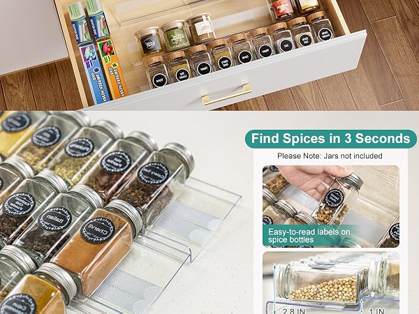 drawer spice rack