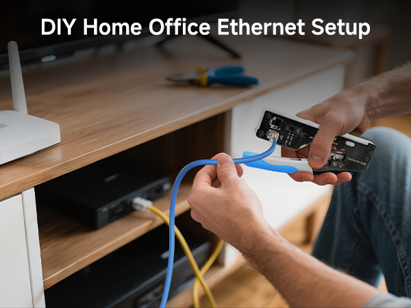Pass Through RJ45 Connectors for Custom-Length Ethernet Cables, Compatible with Strain Relief Boots