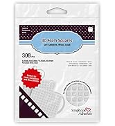 Scrapbook Adhesives by 3L Permanent Small Pre-Cut 3D Foam Squares, 1/4-Inch x 1/4-Inch, 308pk, Wh...