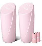Car Trash Can Bin with Lid - 2 Packs Car Garbage Can Cup Holder - Pink Mini Leakproof Vehicle Tra...