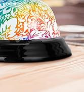 Floral Bell Ringers for Teachers - Front Desk Bell for Hotel, Restaurant Reception Desk Bell for ...