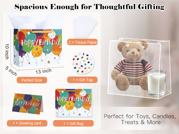 13" Large Birthday Gift Bag