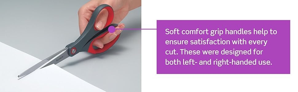 Soft comfort grip handles and designed for both left and right handed use.