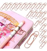 Qomamount Pen Holder for Notebook,20PCS Metal Pen Clips with Heart,Lovely Paper Clip Holder Multi...