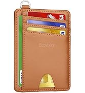 EcoVision Slim Minimalist Front Pocket Wallet, RFID Blocking Credit Card Holder Wallet with Detac...