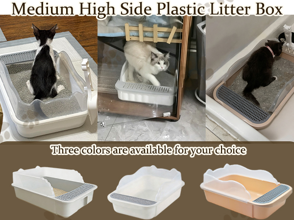 low entry litter box with strainer