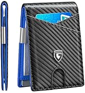 GSOIAX RFID Blocking Wallet for Men, Bifold Minimalist Front Pocket Credit Card Holder for Men, S...