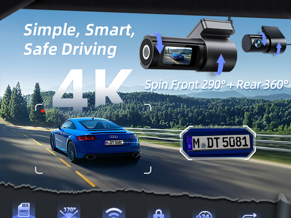 dash cam front and rear