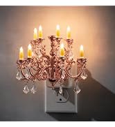 L LOHAS LED Night Lights Plug into Wall,Crystal Chandelier Candle | Nightlight with Dusk to Dawn ...