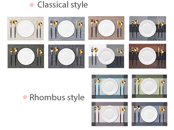 Beige Placemats Set of 4 - Heat Resistant Non-Slip Place mats for Dining Table
