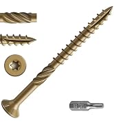 Wensilon #10 * 3" Deck Screws, (137pcs) 2 lbs.Exterior Wood Screws, Rust Resistant epoxy Coated, ...
