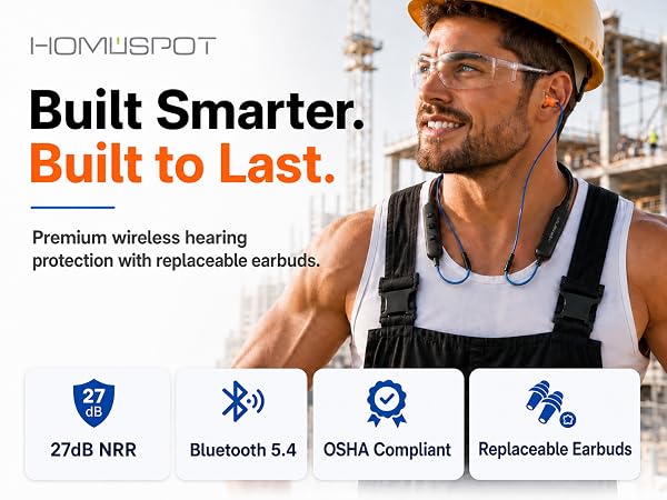 A man is wearing the HomeSpot Neckband