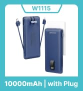 charmast portable charger with plug and cables