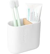 Toothbrush Holders Bamboo Electric Toothbrush Holder Bathroom Storage Organizer Countertop for To...