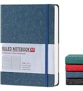 TSFPapier Lined Journal Notebook for Women Men 216 Pages A5 Hardcover Journals for Writing Daily ...