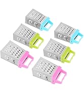 DOITOOL Mini Cheese Grater : 6pcs Stainless Steel Box Grater Vegetable Cutter Kitchen Tools with ...