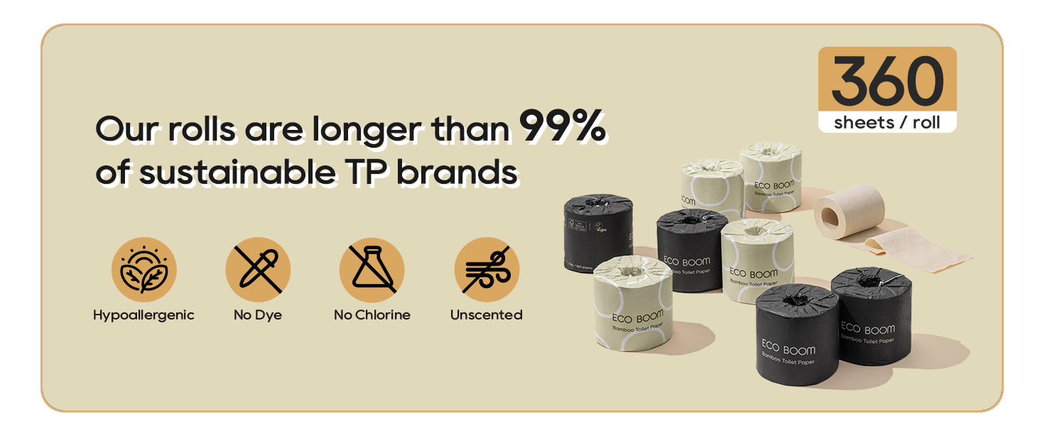 our rolls are longer than 99% of sustainable TP brands