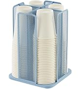 Annova Paper Cup and Lid Holder Plastic Cup Storage Organizer, 360°Rotating Coffee Cup Dispenser ...