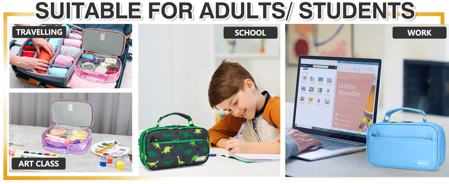Large Pencil Pouch Bag Case
