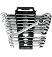 12pc MM/Metric TIGHTSPOT Ratcheting Wrenches - With Quick Access Wrench Organizer - Our standard ...