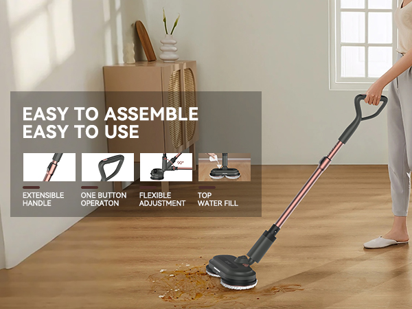 portable mop mop for floor cleaning hardwood mop battery powered scrubber for cleaning household mop