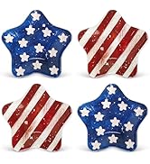 JarThenaAMCS 48 Pcs Patriotic Paper Plates Star Disposable Plates 2 Designs Red Blue Star Stripe ...