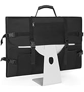 Monitor Carrying Case, Adjustable Travel Case for 24'' LCD Screens and Monitors Protective Carryi...