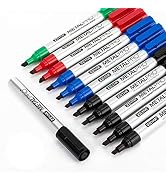 ZEYAR Permanent Markers, Chisel Tip, Set of 12, 4 Colors, Waterproof & Smear Proof ink, Aluminum ...