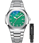 GOSASA Fashion Men Watches Date Business Watch for Men Stainless Steel Luminous Quartz Waterproof...