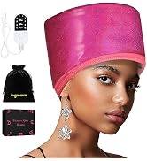 Hair Steamer for Natural Hair Home use, ingeware Heat Cap for Deep Conditioning Thermal Cap for H...