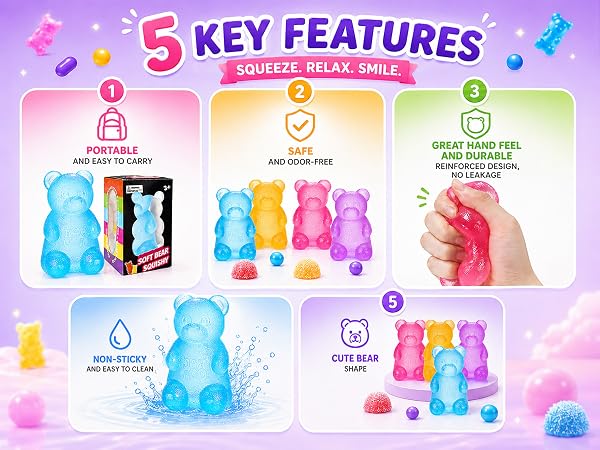 SQUEEZE TOYS GUMMY BEAR