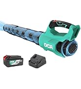 DCA 20V Brushless Leaf Blower Cordless, 480 CFM Air Flow Variable Speed with 4.0Ah Battery & Char...