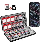 FYY Nintendo Switch Game Case Holder for Switch 2 Cartridge Case with 24 Game Card Slots & 48 Mic...