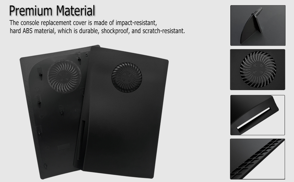 ps5 faceplates with cooling vents and dust filter cover