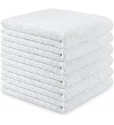 ZHAYAO 6 Pack 100% Cotton Wash Cloth, 12x12Inch Highly Absorbent and Soft Feel Fingertip Towels, ...