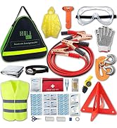 HolaKit Auto Emergency Kit, 55-Piece Car Emergency Roadside Kit with Jumper Cables, First Aid Kit...