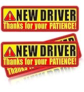 Smeyta Sticker for Car Window 3PC,No Magnetic Car Sticker and Decal,Removable New Driver Safety S...