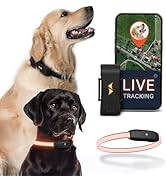 PAJ GPS Dog Tracker 4G Real-Time Tracking Device with Runaway Alerts and Light LED Glowing Dog Co...