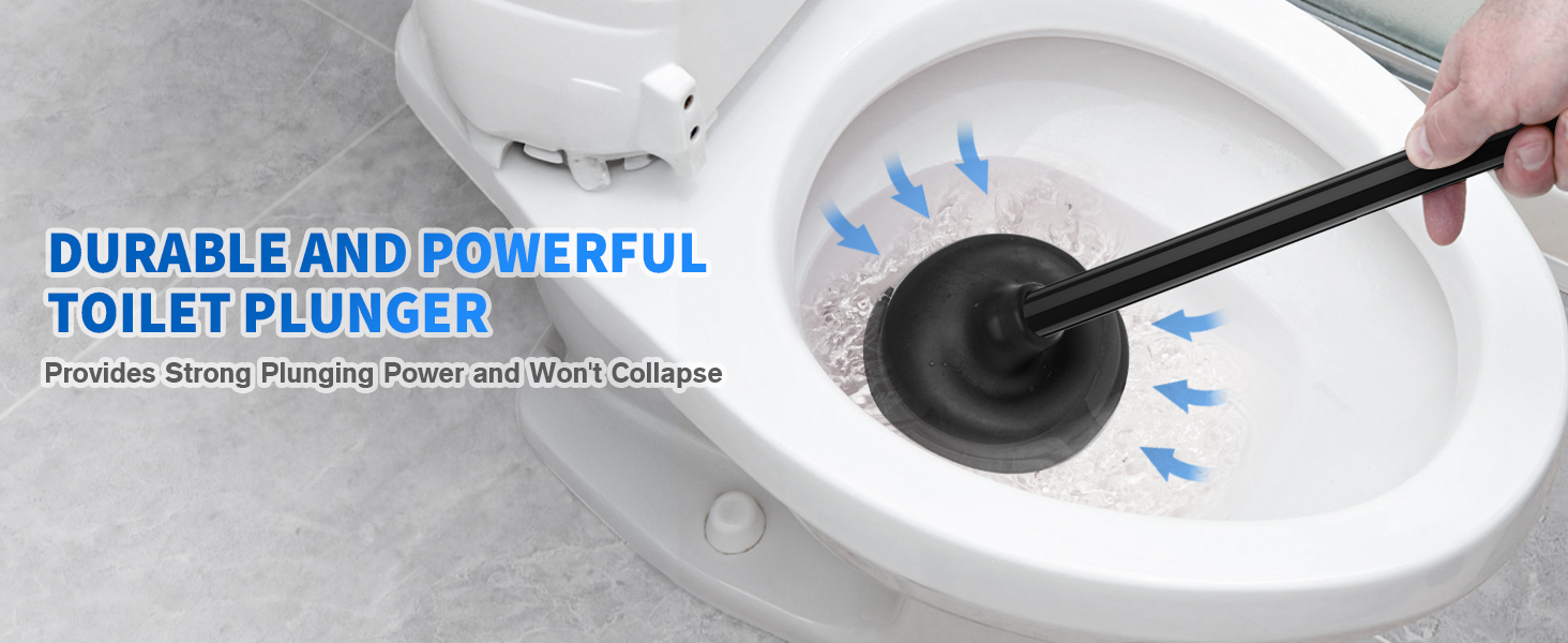 Toilet plunger and brush set