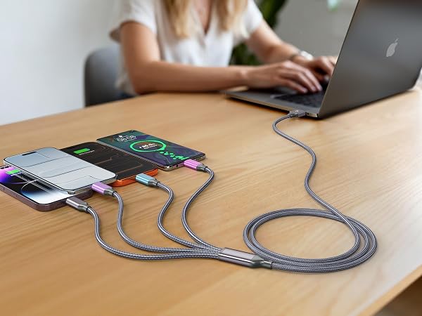 ESSENTIAL TRAVEL AND CAR COMPANION.Ideal 4FT length makes this multi charger perfect