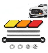 Pniwuno Car Tri-Color Grille Decor Badge, Truck Emblem Label Decoration, Universal for Most Truck...