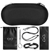 RayLove Sunglasses Case Hard Shell, Crush Resistant Eyeglass Case with Zipper, Lightweight Sungla...