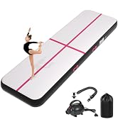 KIKILIVE Inflatable Air Gymnastics Tumbling Mat 6ft 10ft 13ft 16ft 20ft, Air Tumble Track Mat 4/8...