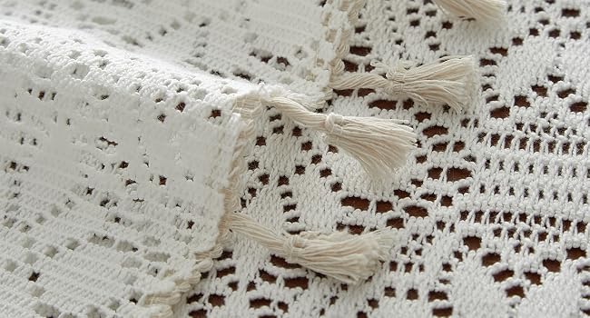Boho Crochet Tablecloth