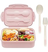 LOVINA Bento Boxes for Adults - 1100 ML Bento Lunch Box For Kids Childrens With Spoon & Fork - Du...