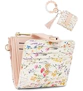Sunpour Small Wristlet Wallets for Women Keychain Wristlet Wallet RFID Blocking Key Chain Wallet ...