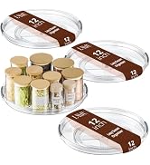 LAMU 12 in Lazy Susan Turntable, 4 Pack Clear Spice Rack, Organizer Storage | 360° Rotating, Kitc...