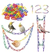 JIALEEY 100PCS Plastic Chain Links, Children's Learning Toy, Mix Color Rainbow DIY C-Clips Chains...