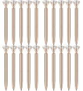 PASISIBICK 20 Rose Gold Diamond Pens Bling Diamond Gem Pen Décor Gifts for Women Bridesmaid Cowor...